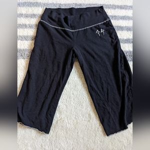 Green Apple Black Capris yoga workout bamboo  small